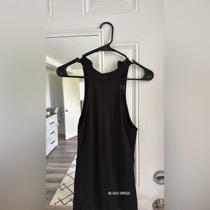 Large black zip up dress